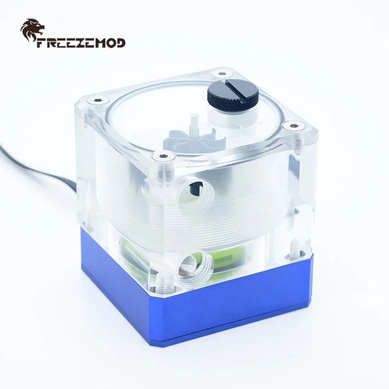 FREEZEMOD Integrated water pump water tank total height 7CM with flow indicator, For Water cooling system PUB-M4YT