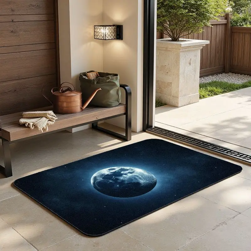 MatMuse Glowing Full Moon  Soft Diatomaceous Earth Mat Floor mats Balcony Quick-Drying Absorbent Bath Eye-Catching Fashion Mat