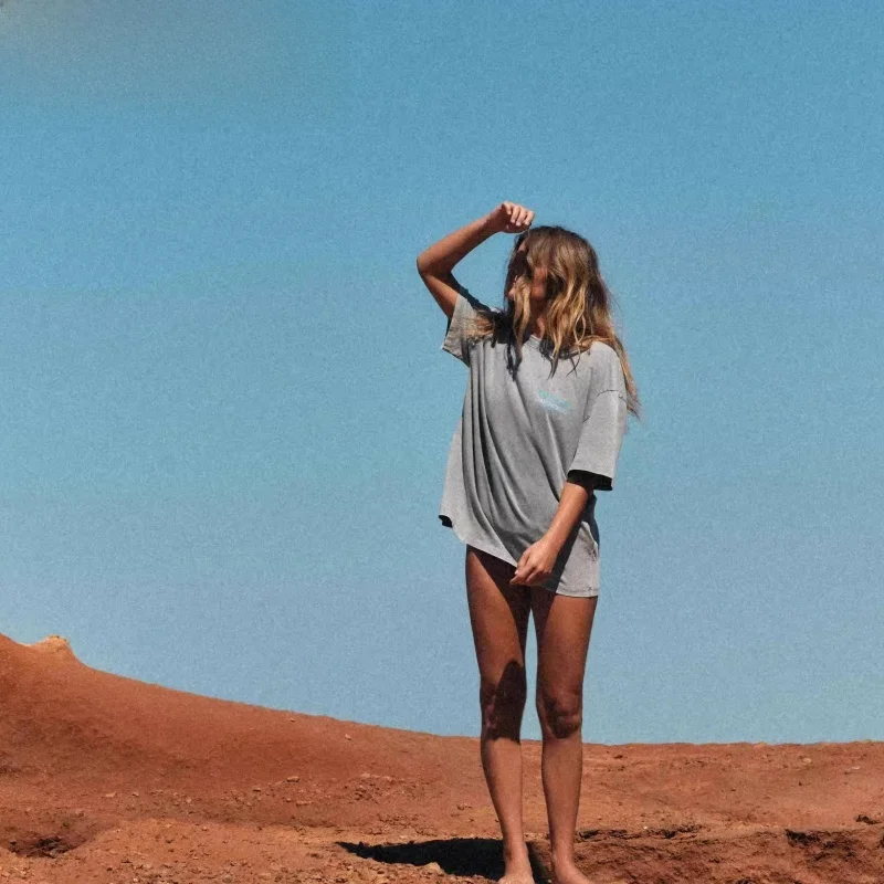 

Summer New Women's Cotton Printed Wa Effect round Ne ort Sve T-irt Casual Top Street Sle Loose Fit Regular Length