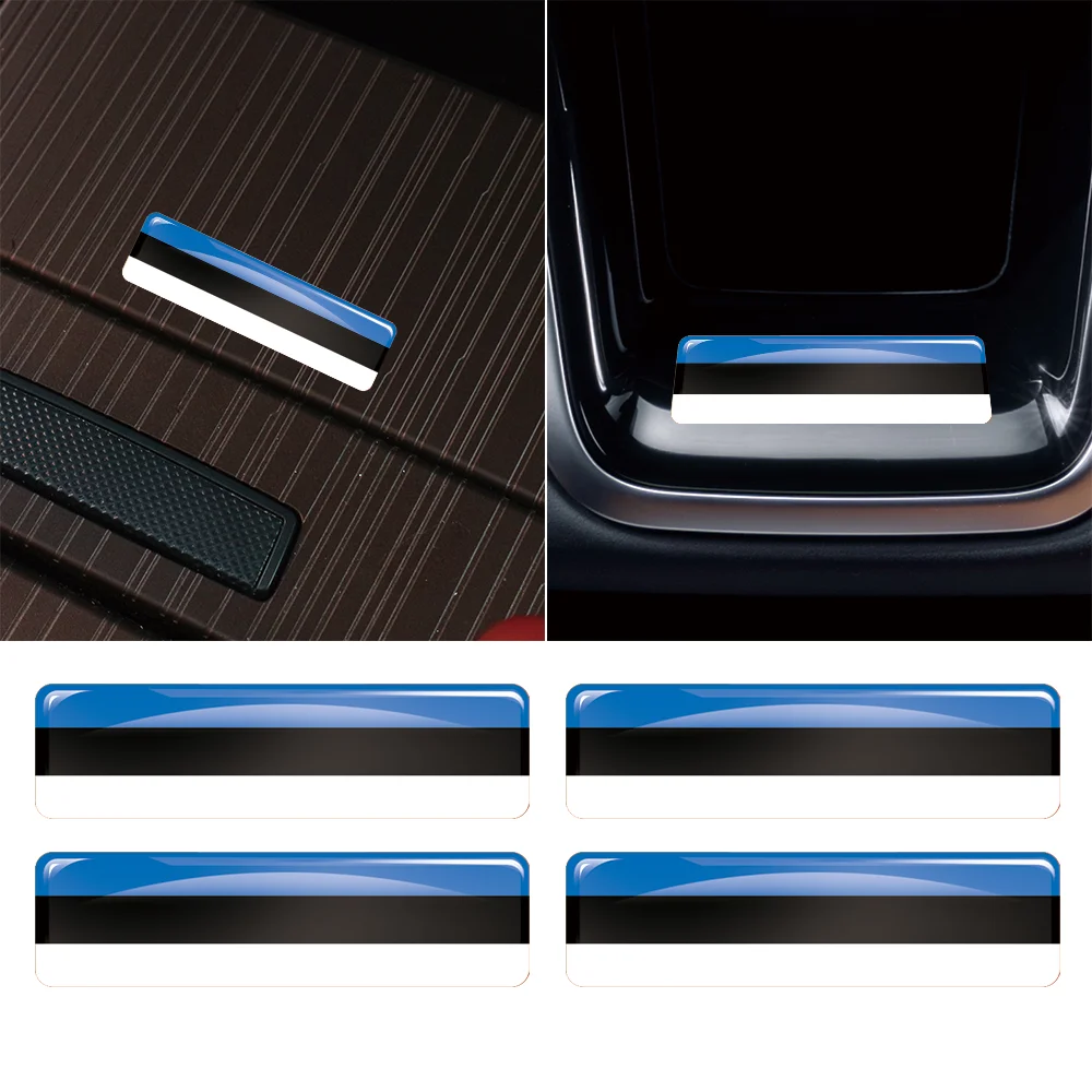 

Estonia Flag 3D Stereoscopic Car Stickers Epoxy Resin Badges Laser Decals Motorcycle Modification Decorative Accessories