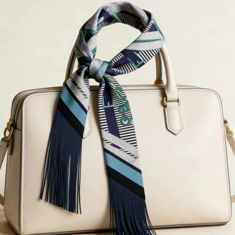 

Новый модный высококачественный маленький шарф с бахромой, сумка для галстука, рубашка-сумка, украшенный бант, шарф для галстука