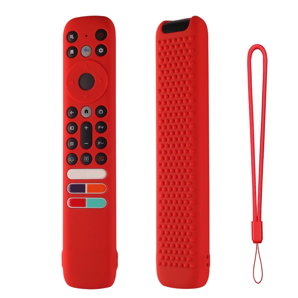 Silicone Case Compatible For TCL RC902V FMR4 FAR2 FMR1 Tv Voice Remote Control Cover Protector With Lanyard