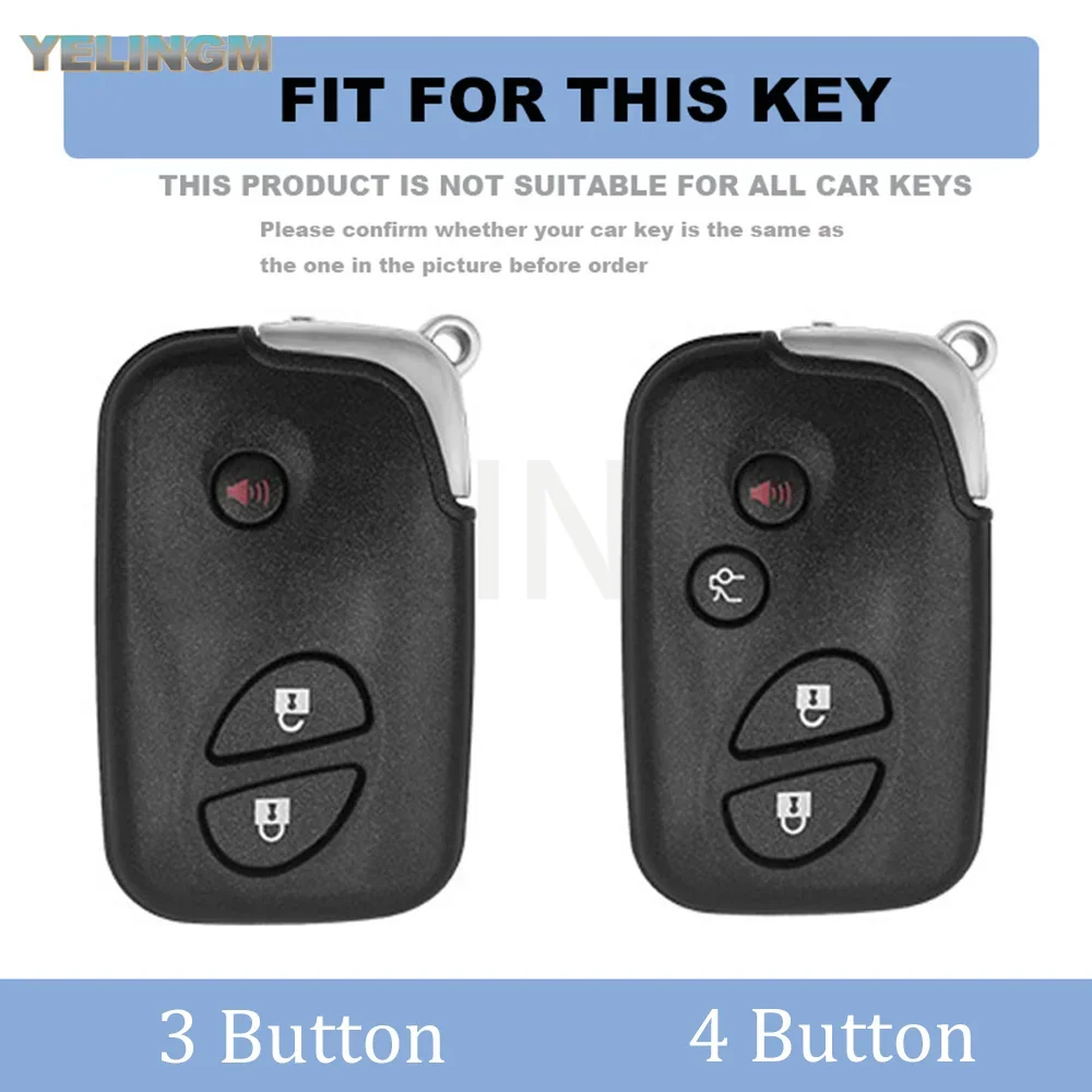 3 4 Buttons Soft TPU Car Key Case Cover Fob for Lexus GS430 ES350 GS350 LX570 IS350 RX350 IS250 Key Shell Keychain