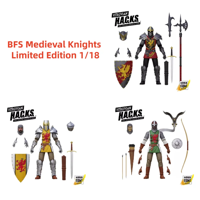 

In Stock Bfs Medieval Knight Order Limited 1/18 Sacle Red Lion And Golden Dragon Anime Figure Model