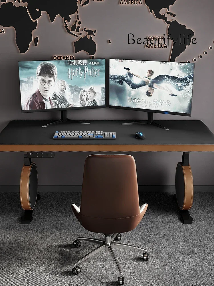 FKNew Electric Lifting Table Desktop Computer Table Workbench Intelligent Standing Office E-sports Table