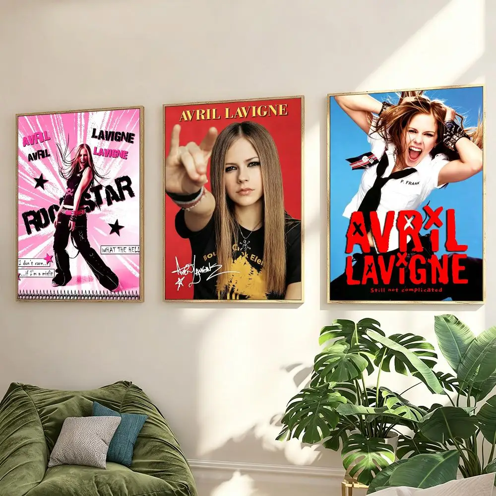Singer Avril Lavigne Poster Poster Minimalist Decor HD SelfAdhesive Wall Art for Home Café Bedroom Gift Aesthetic Hanging