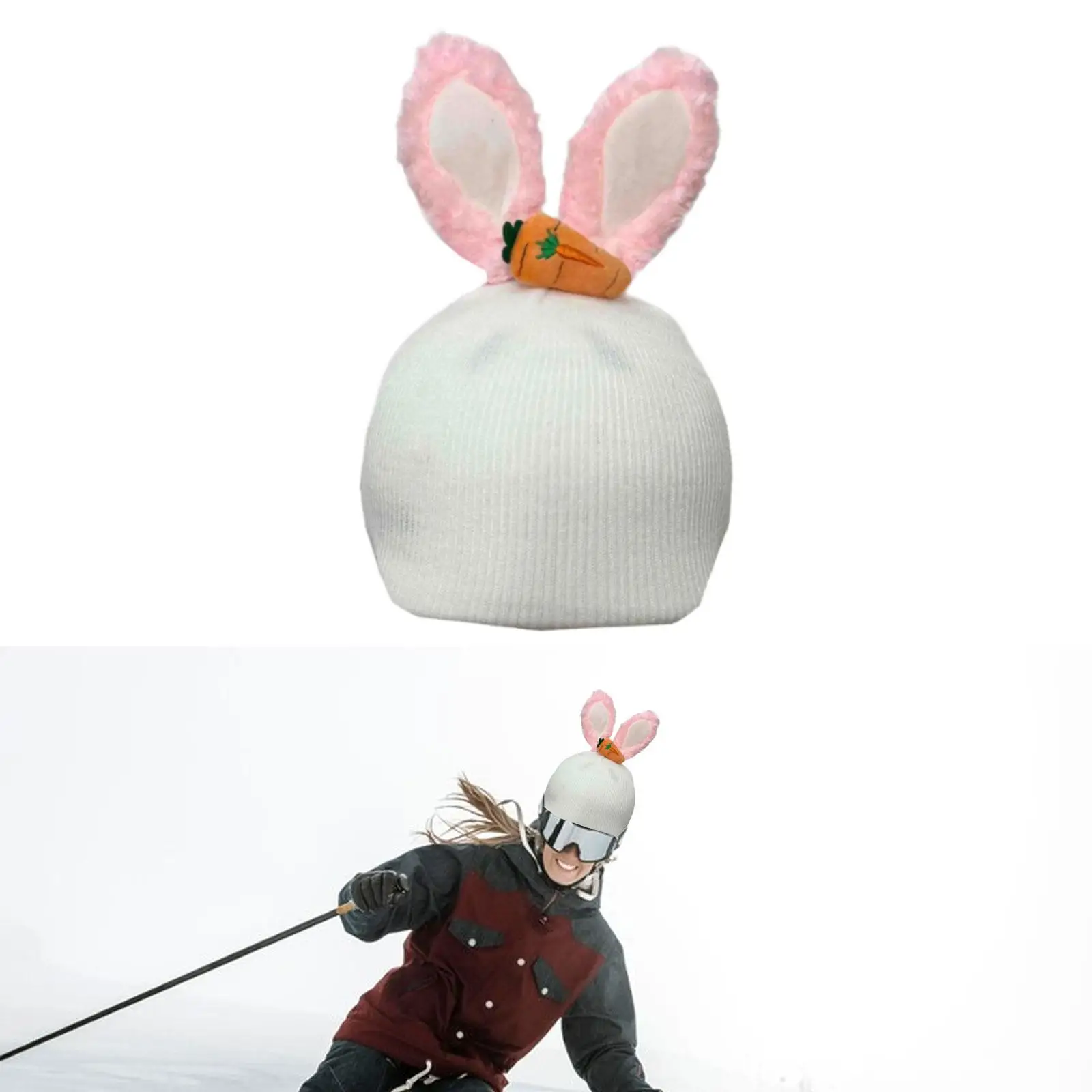 Bunny Ears Carrot Ski Helmet Cover Comfortable Creative Helmets Accessories