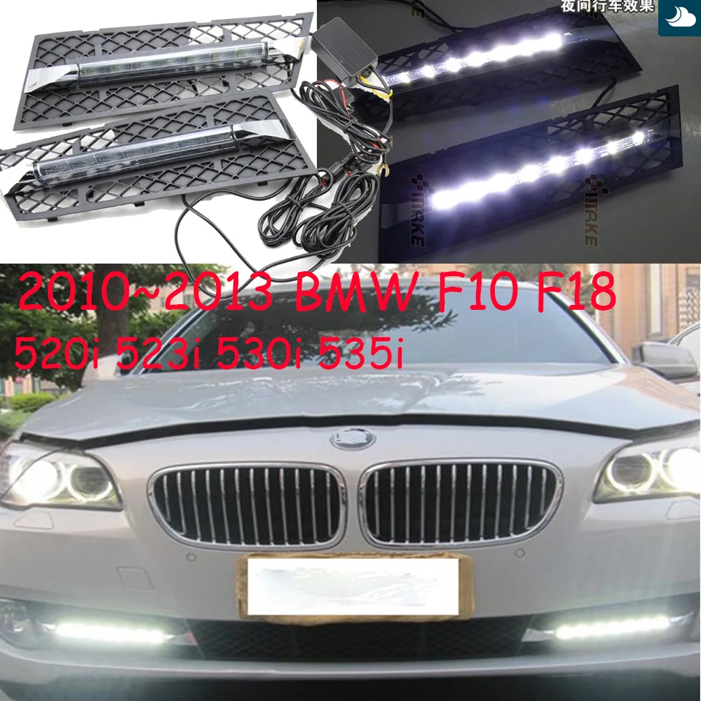 car bumper headlight F10 F18 daytime light F10 F18 520i 523i 530i 535i 2010~2013y DRL car accessories LED headlamp for fog light