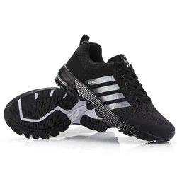 Men's running shoes new breathable outdoor sports women's light sports shoes comfortable sports training shoes.