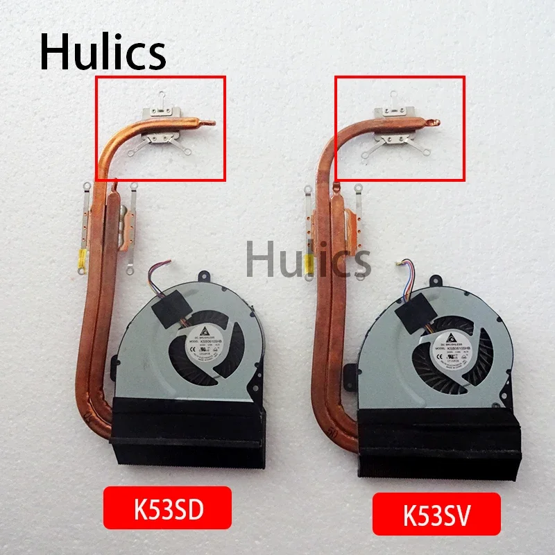 Hulics Used For Asus K53 X53 K53S A53S X53S K53SV K53SM K53SJ K53SC K53SD Laptop CPU Cooling Fan Radiator Heatsink Cooler