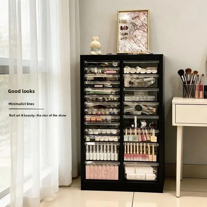 Storage Cabinet Hand Account Tape Nail Art Jewelry, Pinch Pin Bean Cosmetics Grid Locker