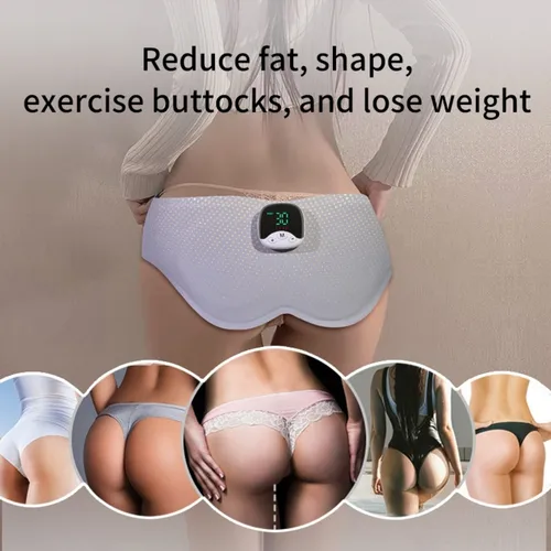 Imagen 1 del producto EMS Hips Trainer Estimulador muscular de glúteos Carga USB Tóner de glúteos portátil 10 modos 30 niveles con control remoto para mujeres