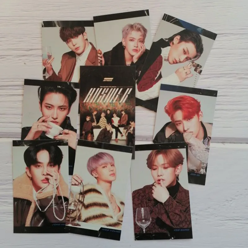 

8pcs/set KPOP ATEEZ New Album Answer performance Teaser poster Photocard Double Sides Card Postcard Yunho Fans Collection Gift