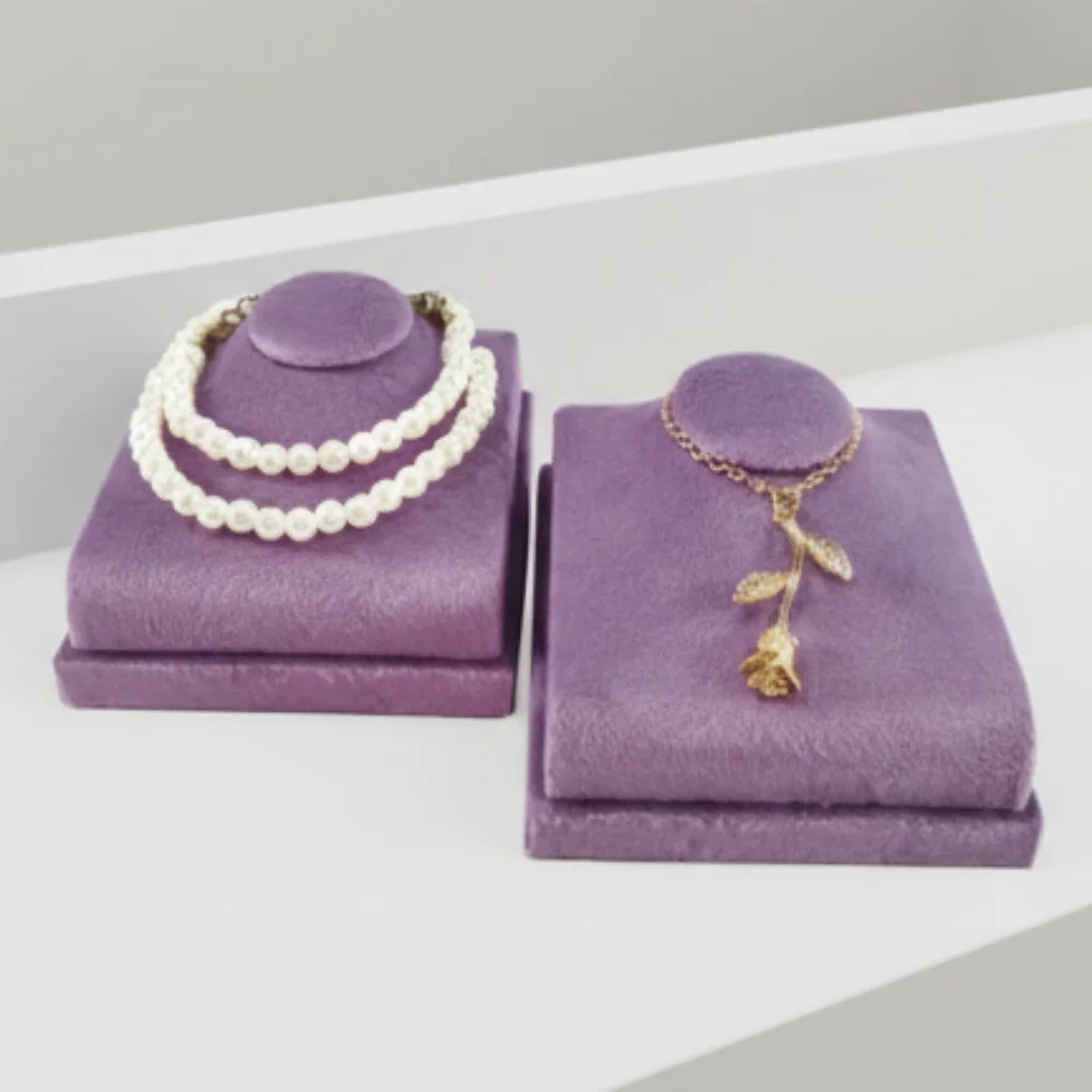 Mini Pendant Necklace Showing Stand Fashion Velvet Neck Portrait Model Jewelry Rack Multi-Purpose Jewelry Counter Display Props