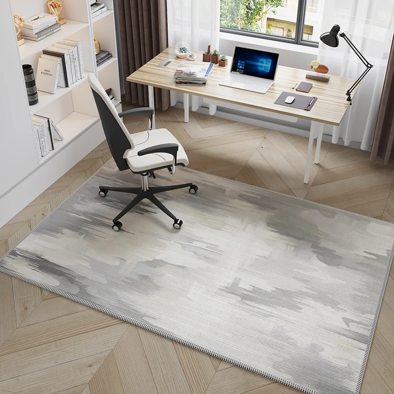 VIKAMA Japanese-Style Simple Study Carpet, Living Room Office Desk, Computer Swivel Chair, Soundproof Floor Mat, Home Decoration