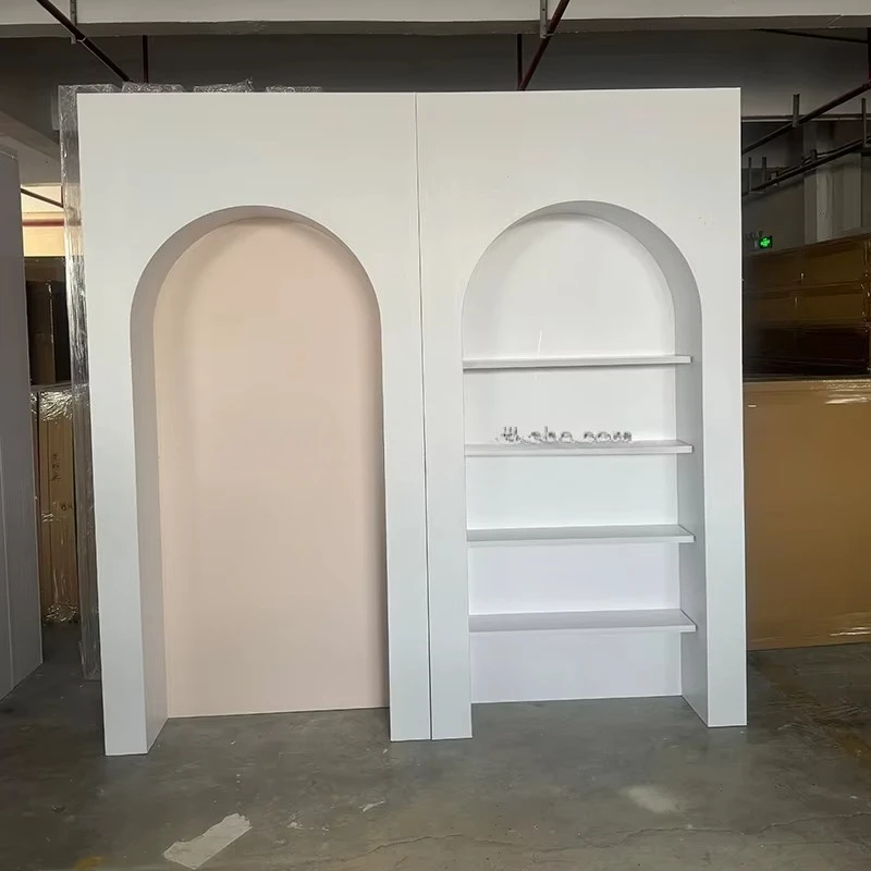 Custom elegant wedding event champagne wall wine rack background rack, suitable for outdoor parties