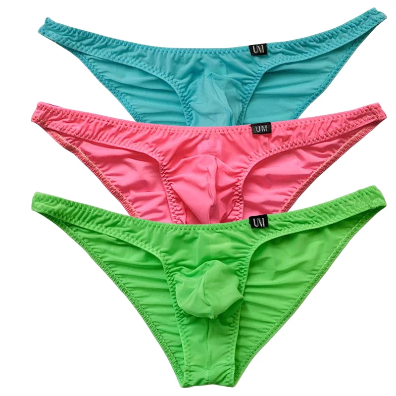 

Мужское сексуальное бесшовное нижнее белье с низкой талией, 3 шт., экзотические удобные вискозные трусы для мужчин