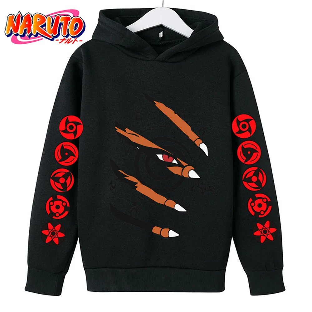 

Fashion Hot Naruto Hoodie Kids Ninja Clothes Children Sweatshirts Pullover Boy Girl Kids Long Sleeve Cool Streetwear Tops