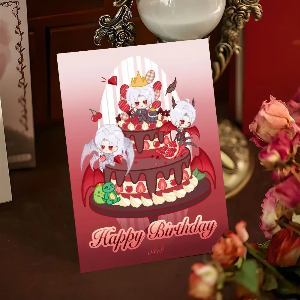 

10pcs Qin Che Greeting Cards Postcards Love and Deep Space Games Q-version Cute Support Materials Exquisite LOMO Cards