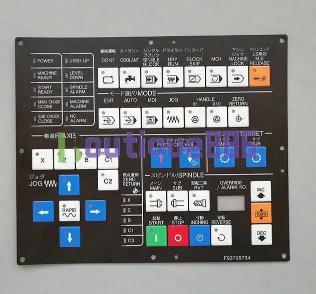 Imagem -03 - Teclado Membrana para Miyano F93729734 Torno Botão Film Protetor