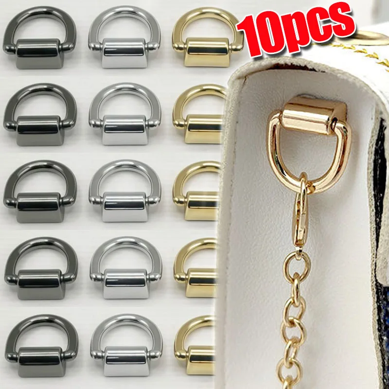 1-10 Stück D-förmige Verbindungsverschlüsse für Taschen, DIY-Handtaschen, Gepäck, Federreparatur, Bastelzubehör, mit Schrauben