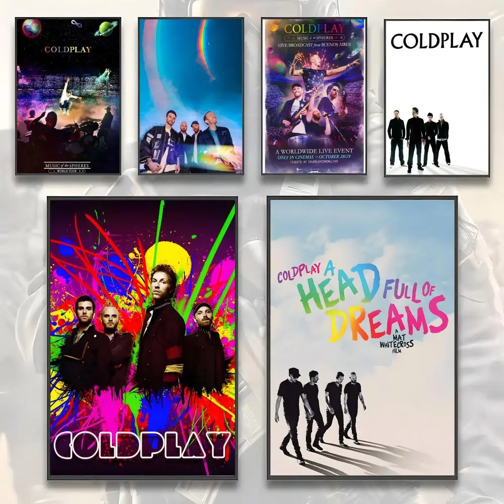 

Band Rock C-coldPPlay Poster Premium Aesthetic Waterproof for Living Room Bar House Decor Modern Wall Art Sticker Best Gift
