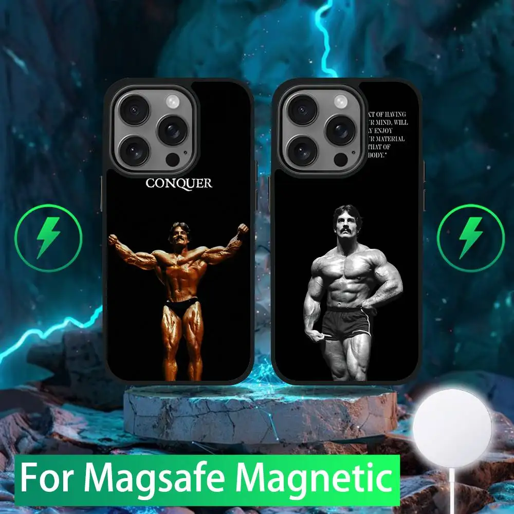

Bodybuilding Mike mentzer Phone Case For iPhone 16,15,14,13,12,11,Pro,Max,Plus,Mini,SE New Magsafe Magnetic Wireless Charging
