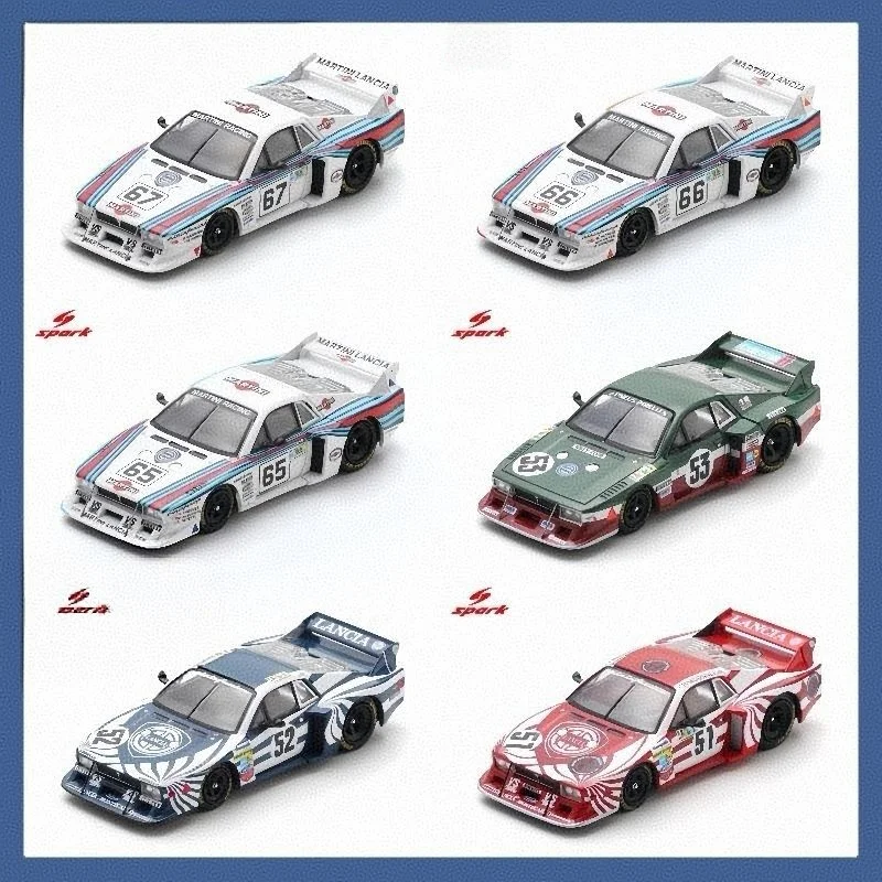 Spark 164 Lancia Beta Montecarlo Turbo Le Mans, Modelo de Auto de Carreras de Aleación, Bandera Azul, Alta Calidad, Pre-Venta, Auto Coleccionable