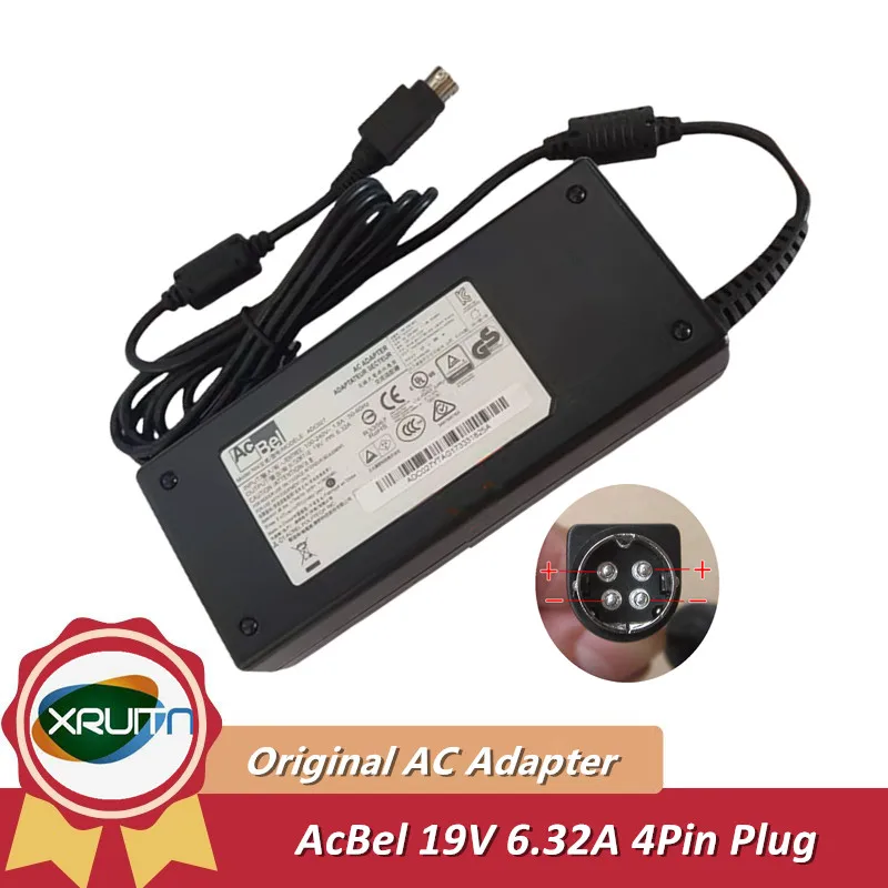 

Genuine AcBel ADC027 19V 6.32A 120W 4PIN (Din) AC Adapter For Power Supply Charger