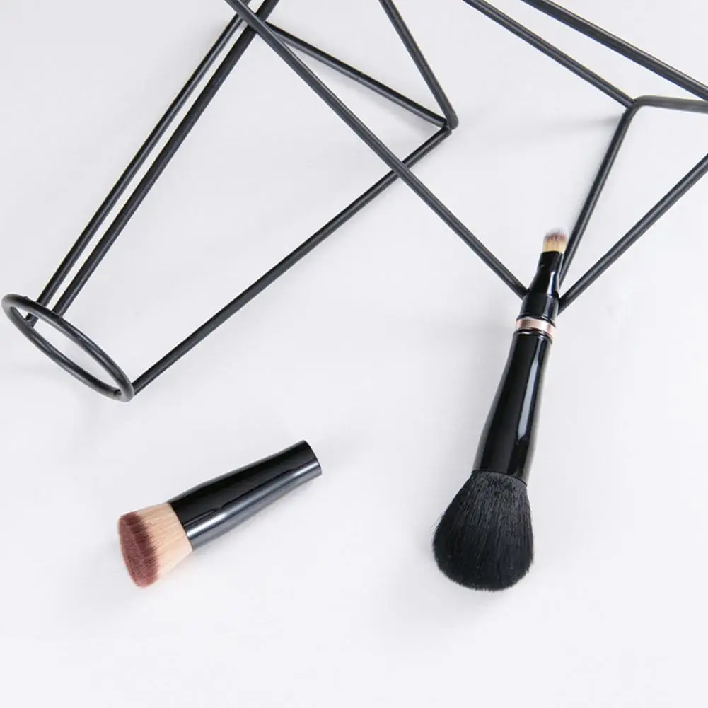 Ensemble de pinceaux de maquillage 4 en 1 avec 4 têtes, correcteur, pour fond de teint, fard à joues, ombre à paupières, maquillage de voyage à Double extrémité Br A8b2