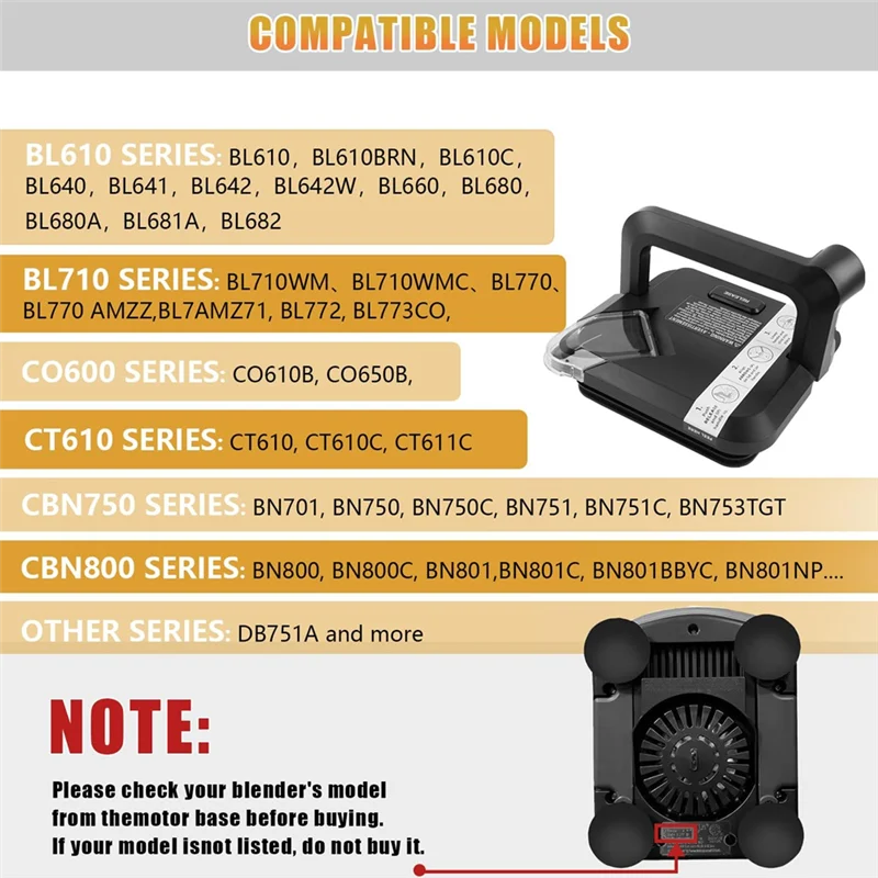 A65T-Replacement Parts Top Locking Lid Cover For Ninja Blender 72 OZ Pitcher, For BL642 Series Replacement Lid