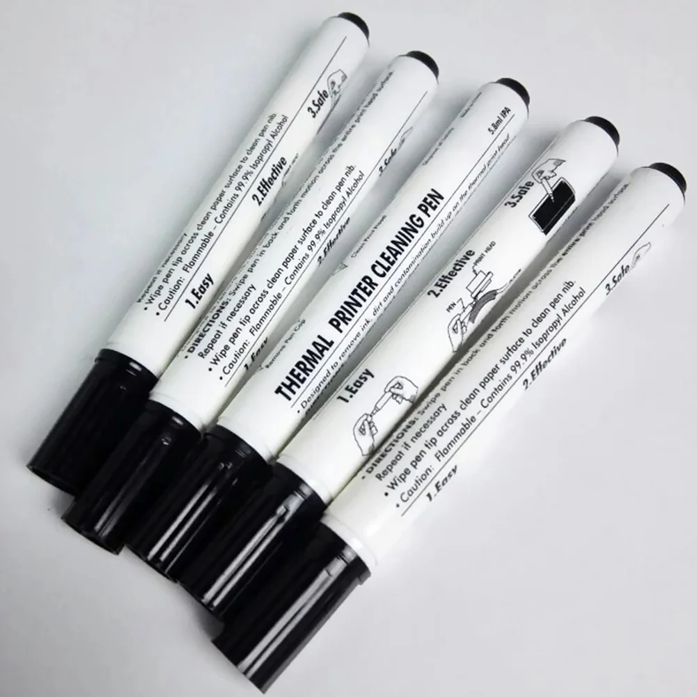 ヘッドクリーニング用サーマルプリンター,便利な修理ペン,ラベルカードプリンター,5個