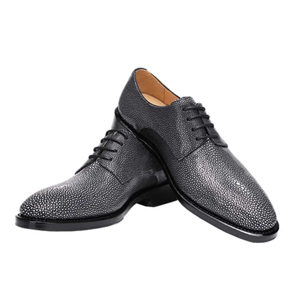 hulangzhishi Men shoes Pure manual  male formal shoes stingray leather lace-up  male dress shoes