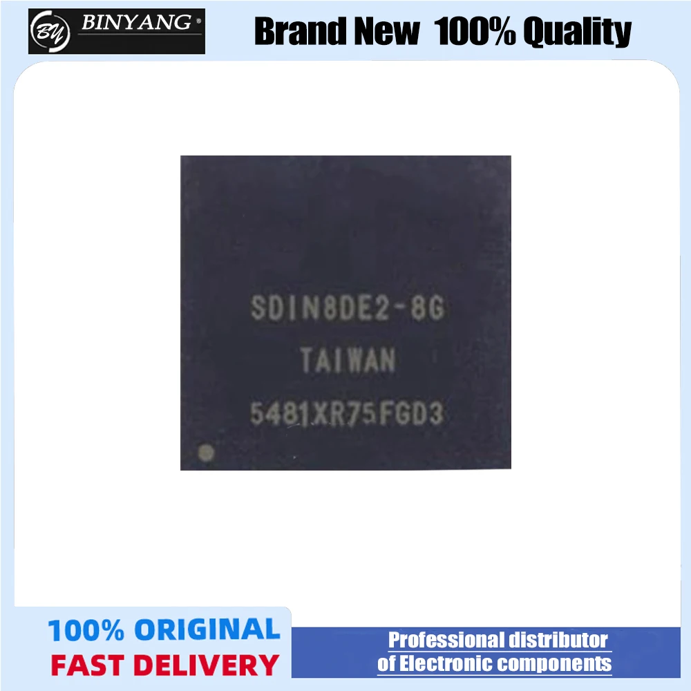 

2PCS~10PCS/LOT 100% NEW SDIN8DE2-8G SDIN8DE2 BGA153 original EMMC 8g mobile phone flat chip