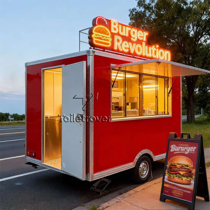 

Full Kitchen Food Truck Custom Stainless Steel Food Trailer Hot Dog Mobile Food Cart Trailer Made in China