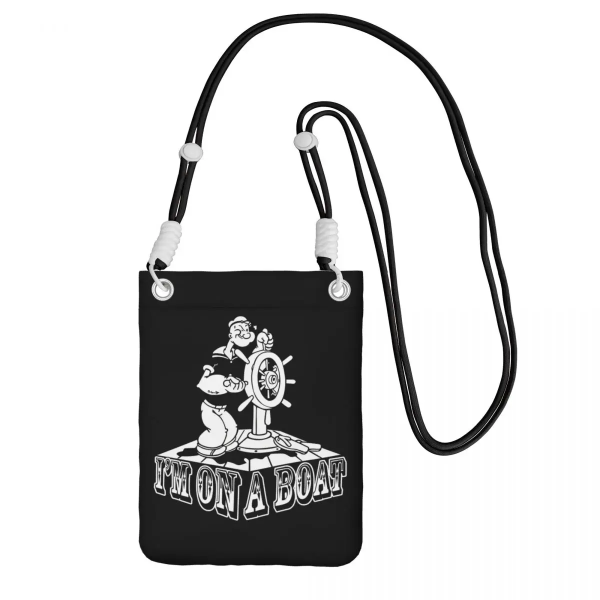 

Custom P-Popeyes Smart Phone Wallet With Strap Animation Crossbody Bag Women Men Running Mobile Phone Bag