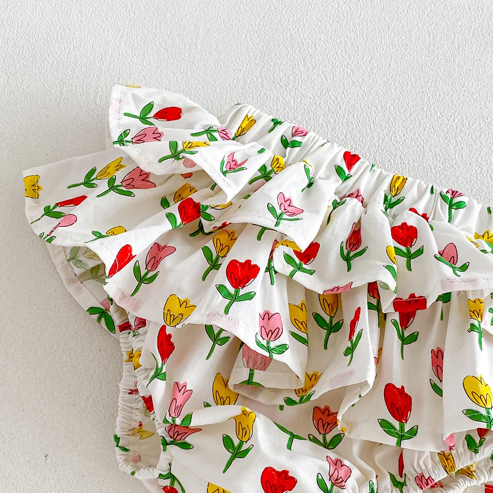 Sommer Baby Mädchen Blumenrock-Shorts Kinder Rüschen Elastische Taille Petticoat Kleinkind Tüllrock Säugling Spitzen-Bloomers PP-Shorts – Detail 9