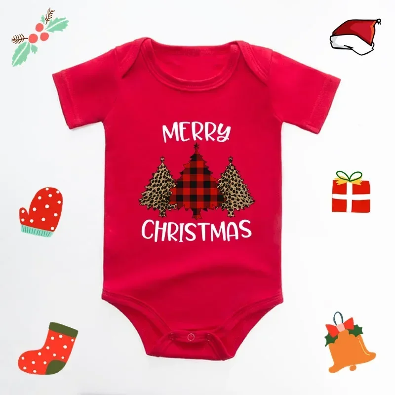 My First Christmas Baby Bodysuit Infant Baby Red 100% Cotton Christmas Romper Toddler Boys Girls New Year Clothes Drop Shipping