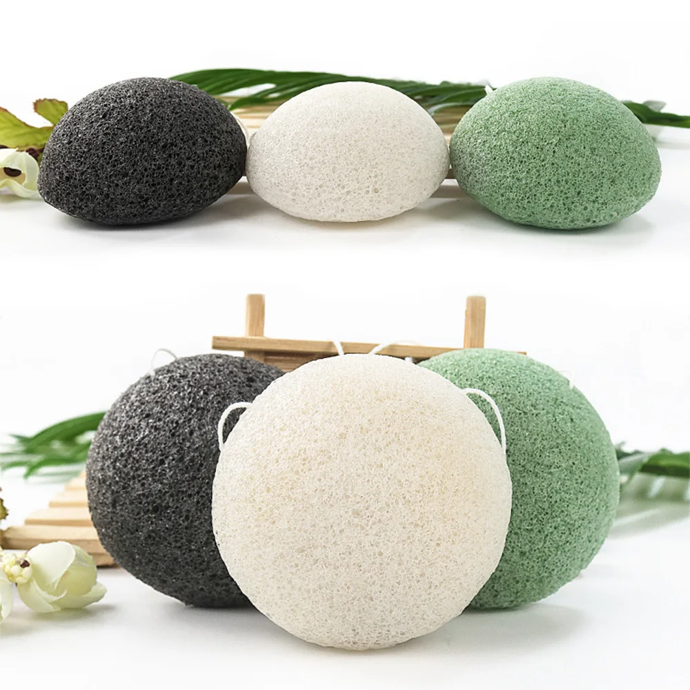 Natural Konjac Cosmetic Puff Facial Cleaning Sponge Facial Care Face Makeup Remove Tools