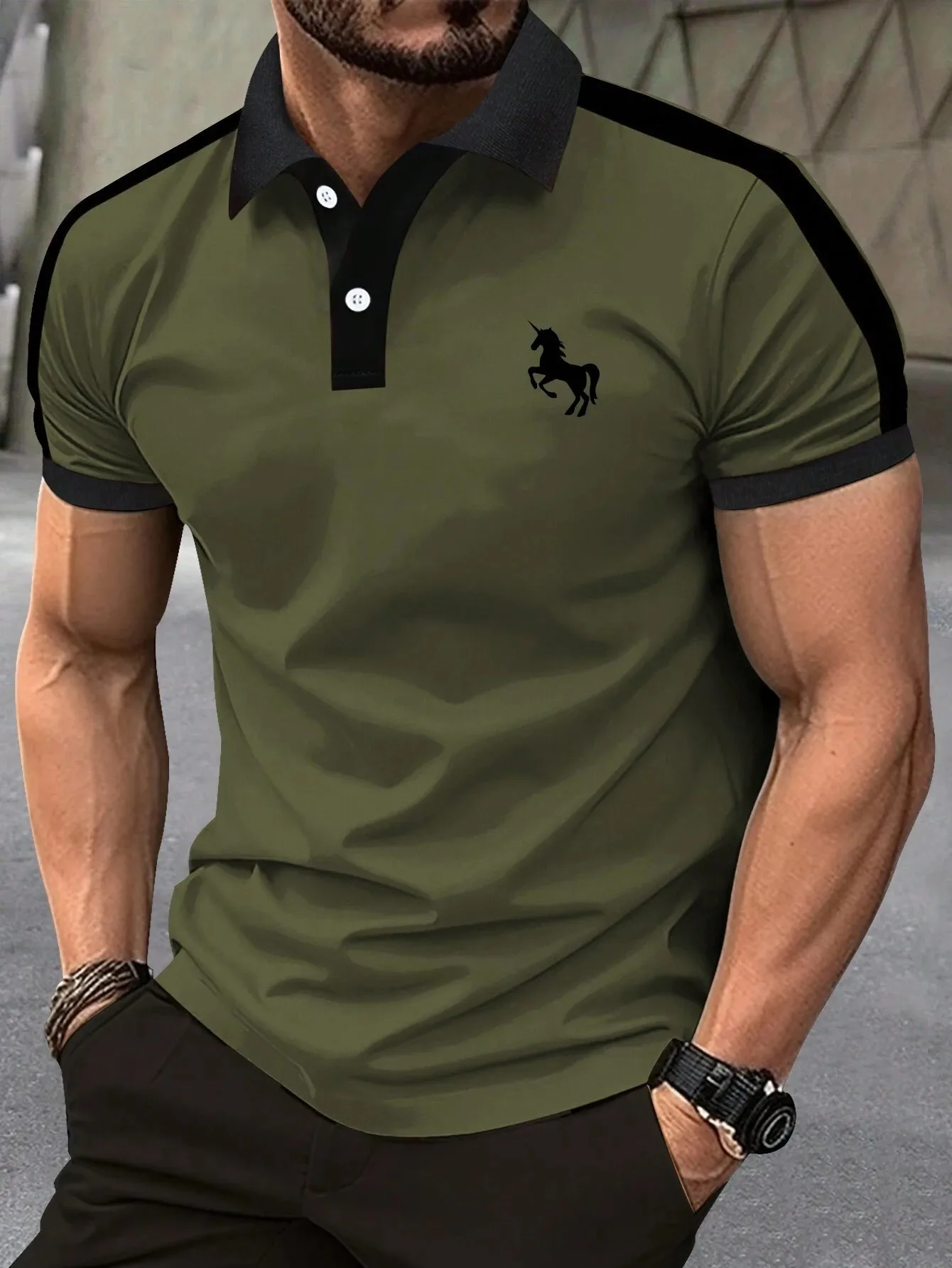 The new men's POLO shirt for summer 2025 is breathable lightweight casual and fashionable with 3D printing