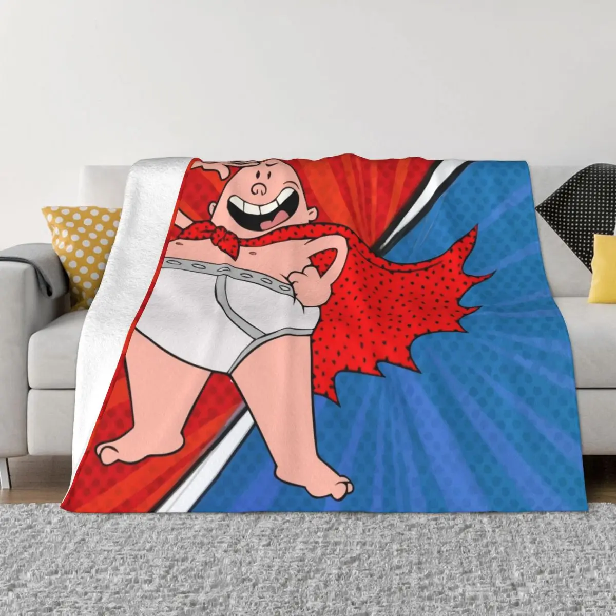 

Captain Underpants - Comic Cartoon Throw Blanket Blanket Fluffy Thermal Blanket Extra Large Throw Blanket Hairy Blankets