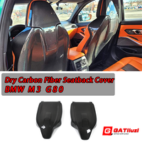 Dry Carbon Fiber Seatback Cover for BMW M3 G80 X3M X4M X5M  Interior Parts Exclusive replacement for BMW four-door sports seats