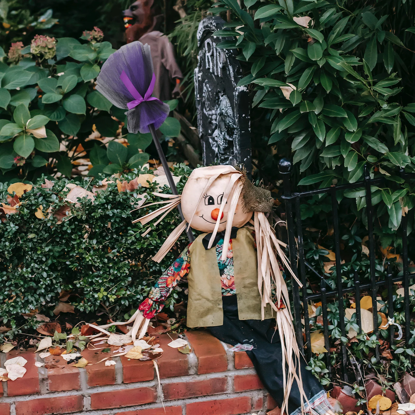 1 قطعة مكنسة الهالوين الساحرة مكنسة ديكور للحزب زي دور اللعب مسكون هالوين Besom خدعة أو علاج #5