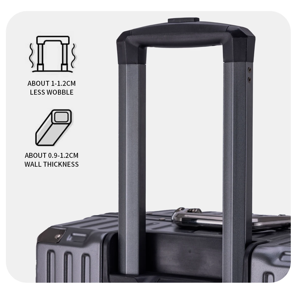 Robuster und langlebiger multifunktionaler Trolley-Koffer, neuer Koffer mit großem Fassungsvermögen, universelle Rad-Studenten-Passwortbox – Detail 3