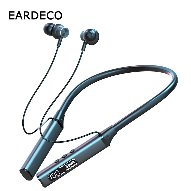 EARDECO 100 Hrs Endurance Wireless Headphones Bass Bluetooth Headphone Stereo Bluetooth Neckband Earphones Sport Handsfree Mic