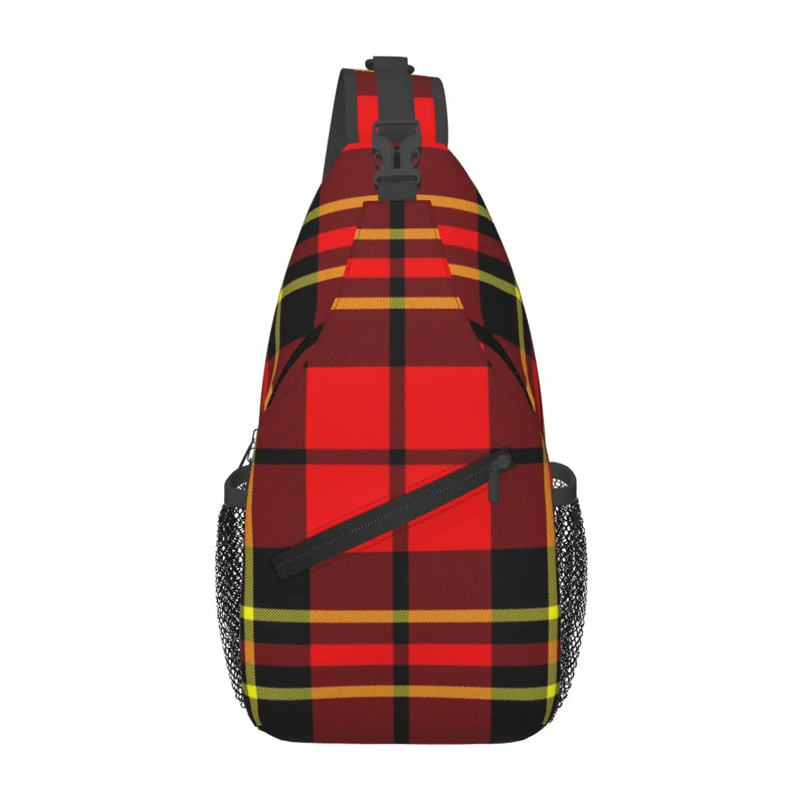 

Plaid Checkered Sling Bag Casual Crossbody Backpack Unisex One Shoulder Chest Bag Large Capacity Daypack for Travel Sport Hiking