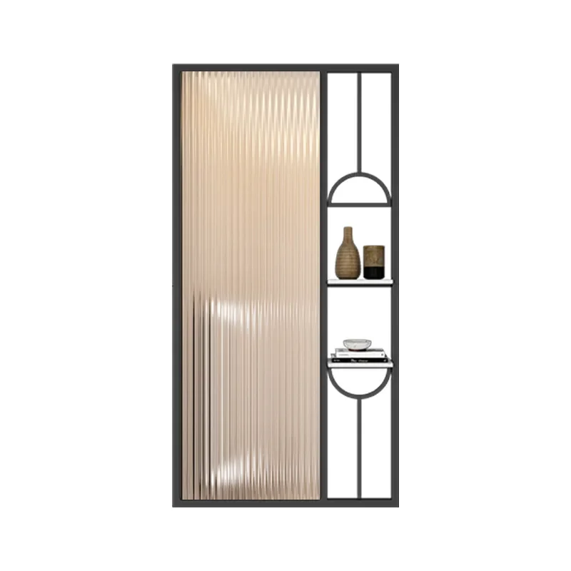 Modern simple bathroom, glass half wall small screen light luxury wet and dry area washbasin partition living room wrought iron