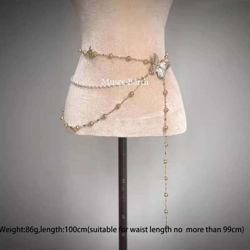 Supple Butterfly Waist Chain Butterfly Belt dress accessory with skirt 2024 New Fashion Women Luxury Gift