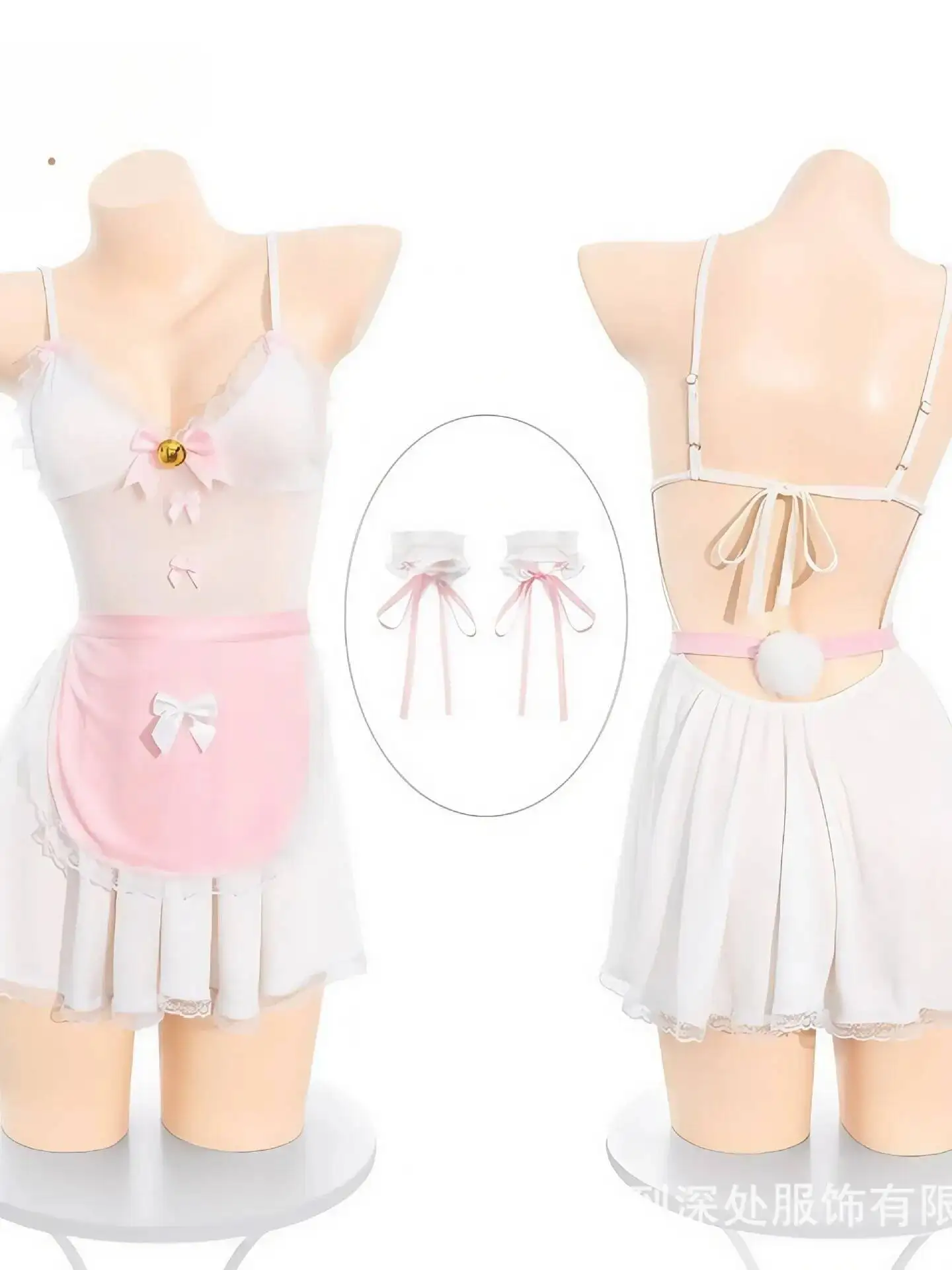 ขี้เล่นแมวน้อยแม่บ้านบทบาทเล่นชุด Nightdress หน้าอก-เปิดเผยเซ็กซี่ PURE Desire ชุดหวานชุดมินิ MXA8