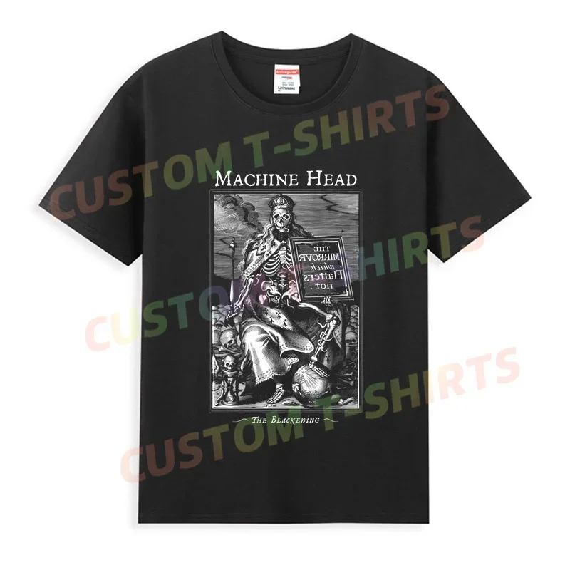 2025 Hot Sale Summer 100% Cotton Black Machine Head The Blackening T Shirt Men Short Sleeves Cool Tee Hip Hop Streetwear T-shirt